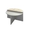 Couchtischset Dolunay Beige, Grau 2-teilig - Beige/Grau, Design, Holzwerkstoff - Livetastic