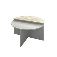 Couchtischset Dolunay Beige, Grau 2-teilig - Beige/Grau, Design, Holzwerkstoff - Livetastic