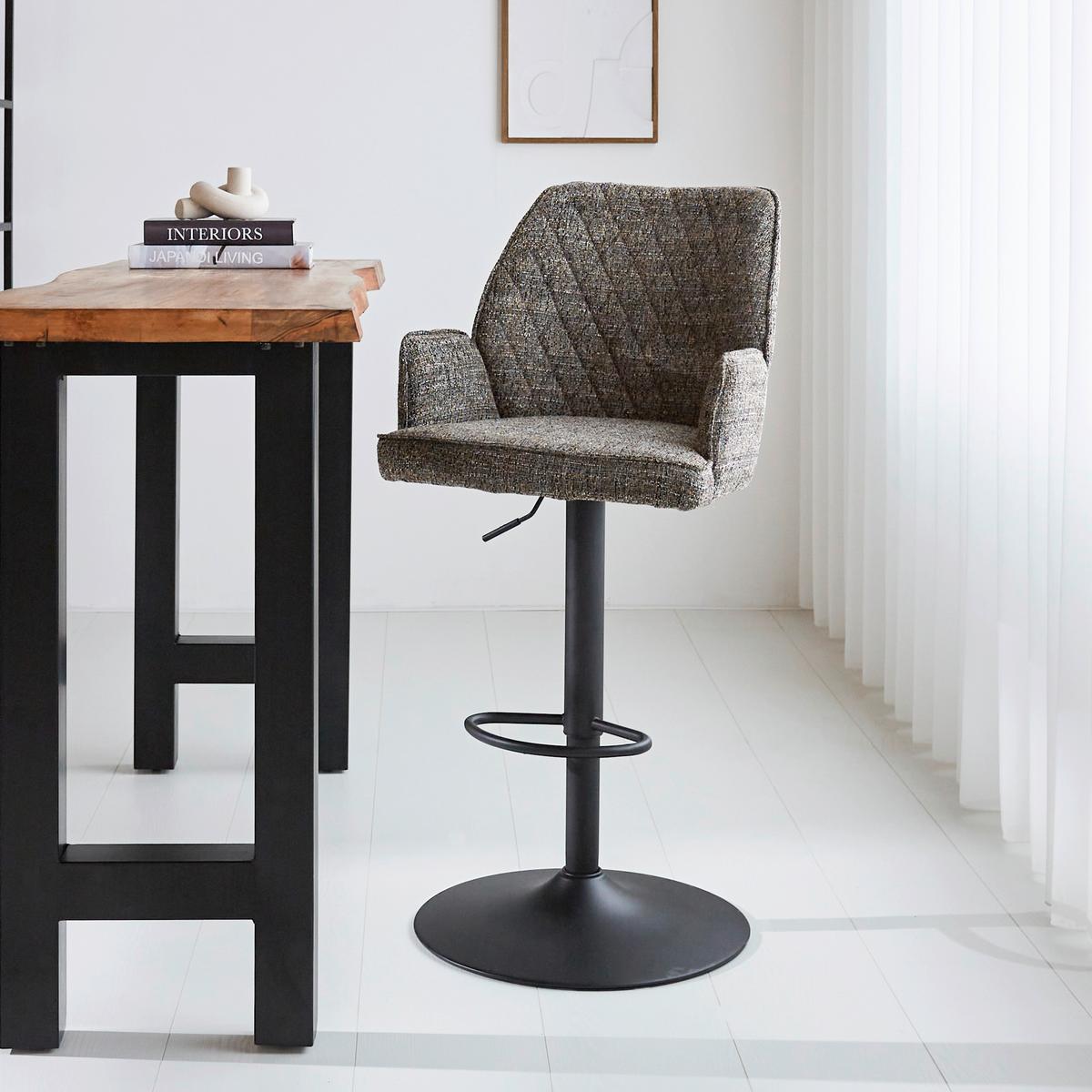 Barhocker-Set Donny Anthrazit/Dunkelgrau B: 54 cm - Dunkelgrau/Anthrazit, MODERN, Textil/Metall (54/100/58cm) - MID.YOU