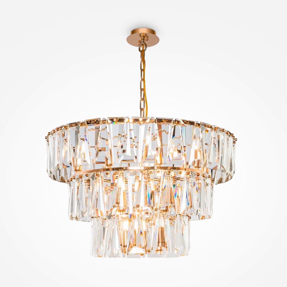 Pendelleuchte Puntes - Goldfarben, Trend, Metall (77/50/77cm) - MAYTONI