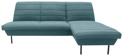 Ecksofa Looks Ix Petrolfarben - Petrol/Schwarz, Design, Textil (214/168cm) - LOOKS by W.Joop