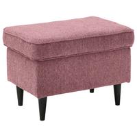 Hocker Oskar - Schwarz/Rosa, Basics, Holzwerkstoff/Textil (63/43/42cm) - MID.YOU