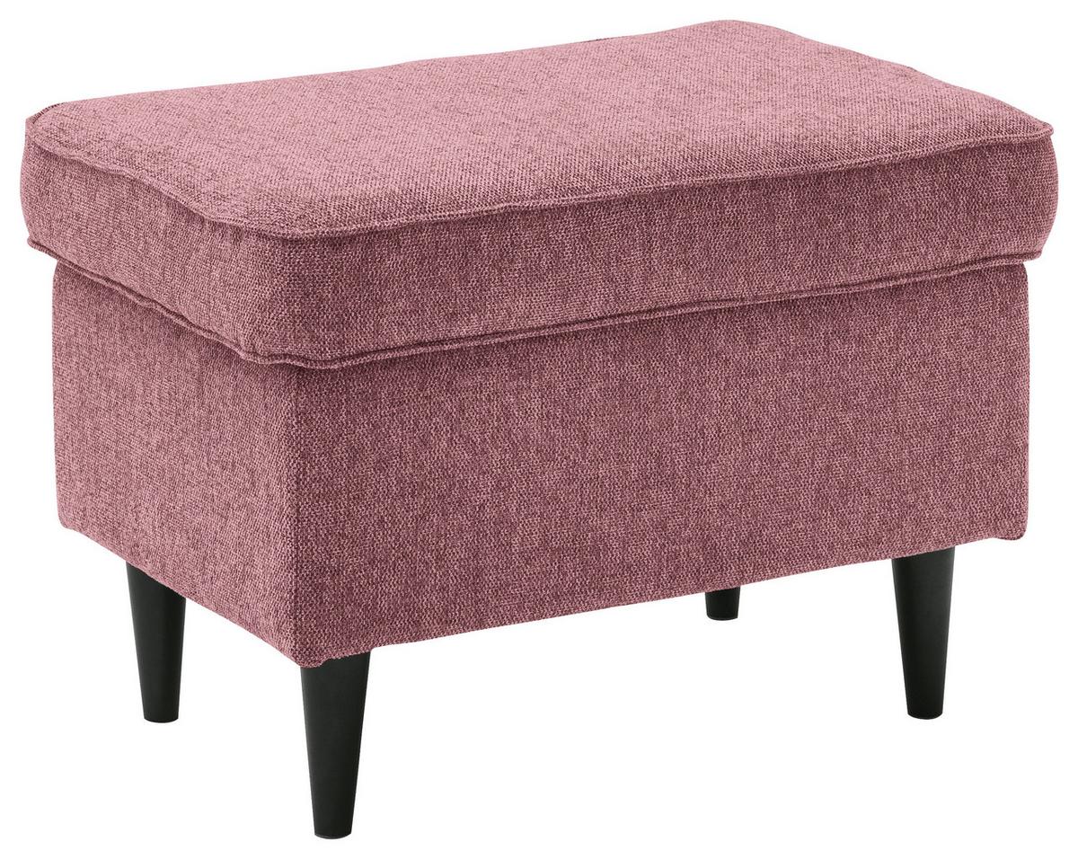 Hocker Oskar - Schwarz/Rosa, Basics, Holzwerkstoff/Textil (63/43/42cm) - MID.YOU