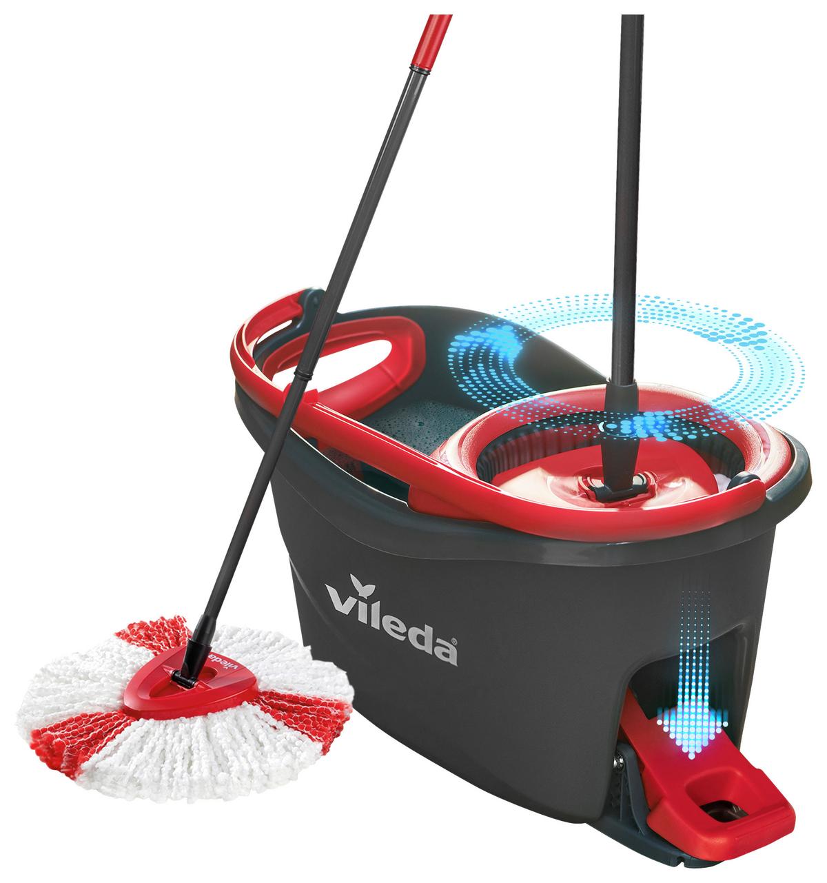 Bodenreinigungsset Easy Wring Supermocio Turbo - Schwarz/Weiß, Basics, Textil (49/29,6/29,3cm) - Vileda