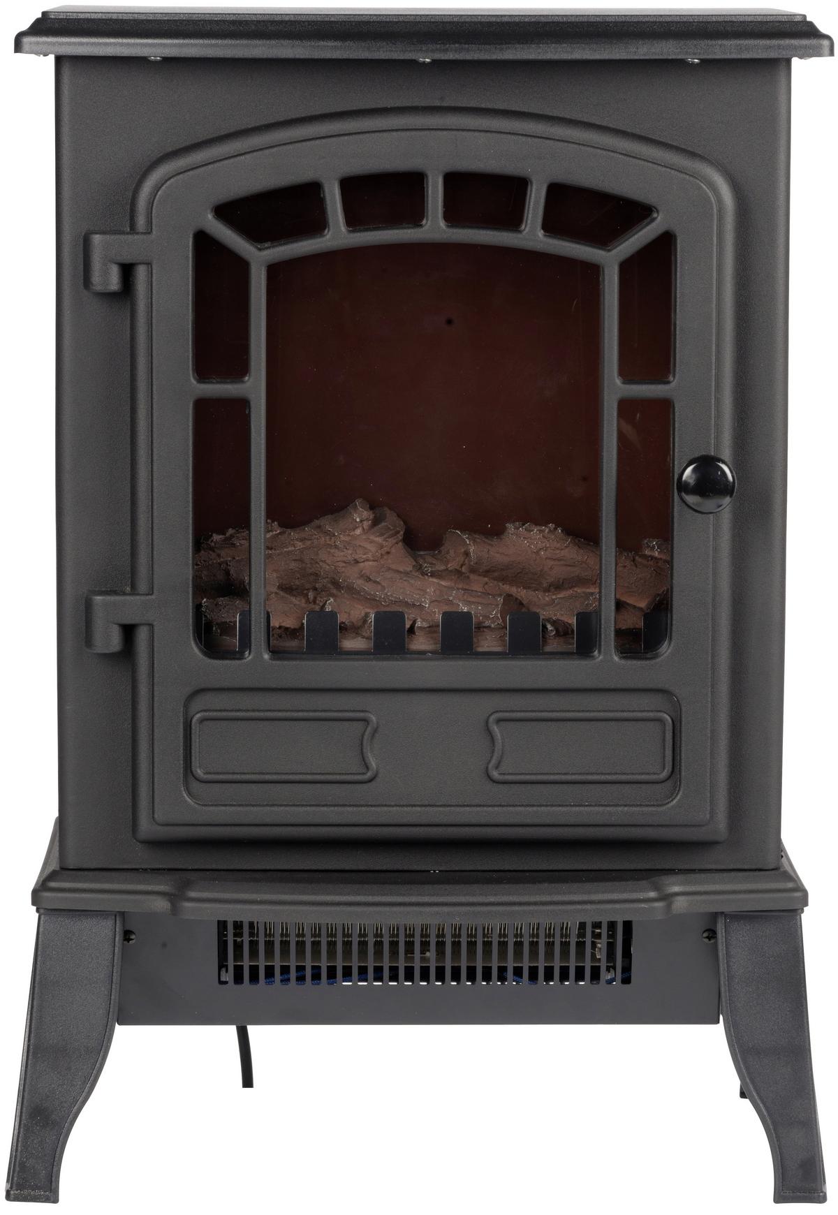 Elektrokamin 2000w Schwarz 2 Heizstufen Flammeff Torino - Schwarz, KONVENTIONELL, Kunststoff (38/56,5/24cm)