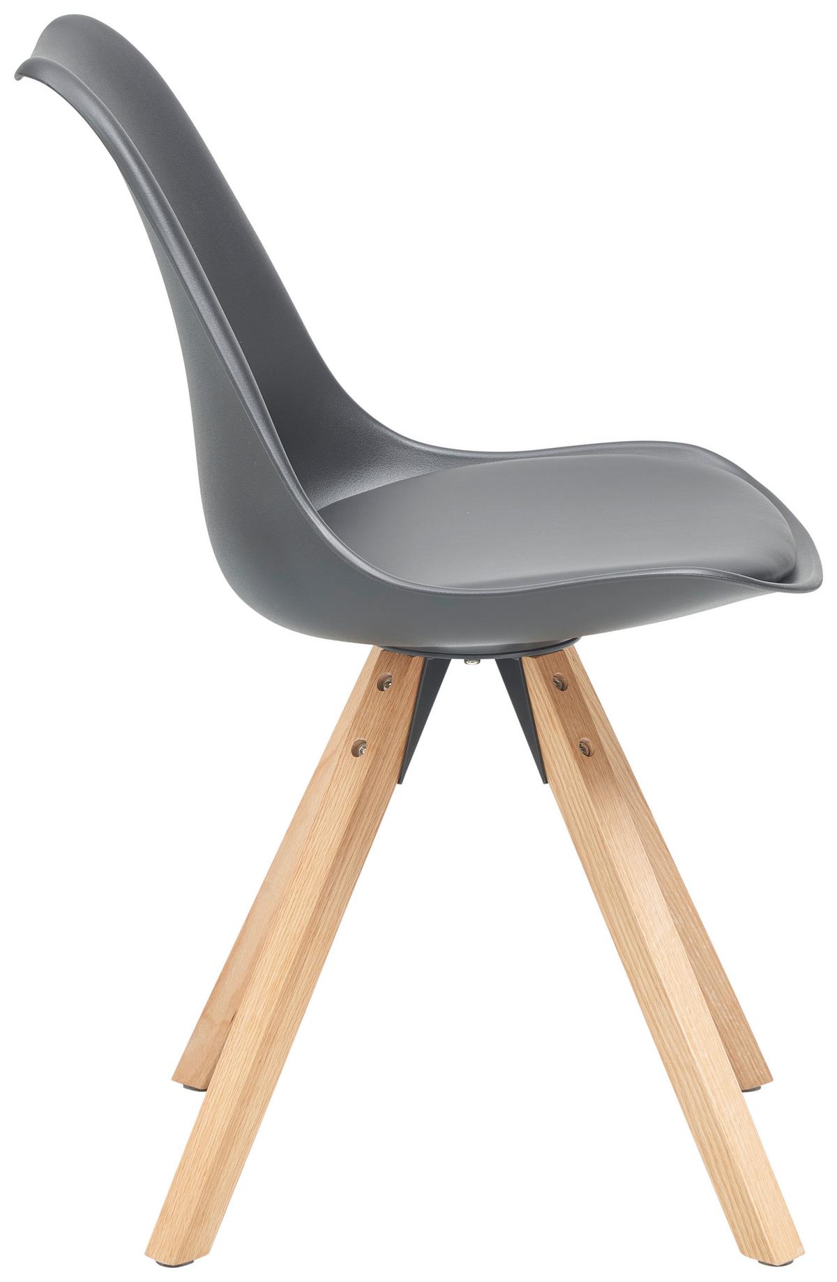 Stuhl Vilnius - Schwarz/Naturfarben, LIFESTYLE, Holz/Kunststoff (48,5/84/55cm) - MID.YOU