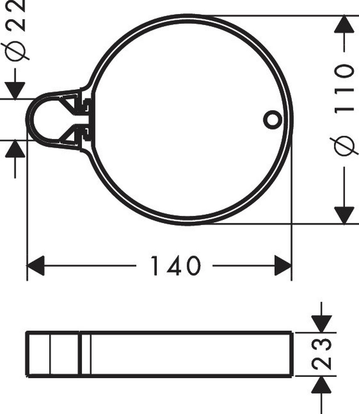 Seifenschale für Brausestangen Hg Cassetta´c Chromfarben - Chromfarben, Basics, Kunststoff (11,0/2,3/14cm) - Hansgrohe