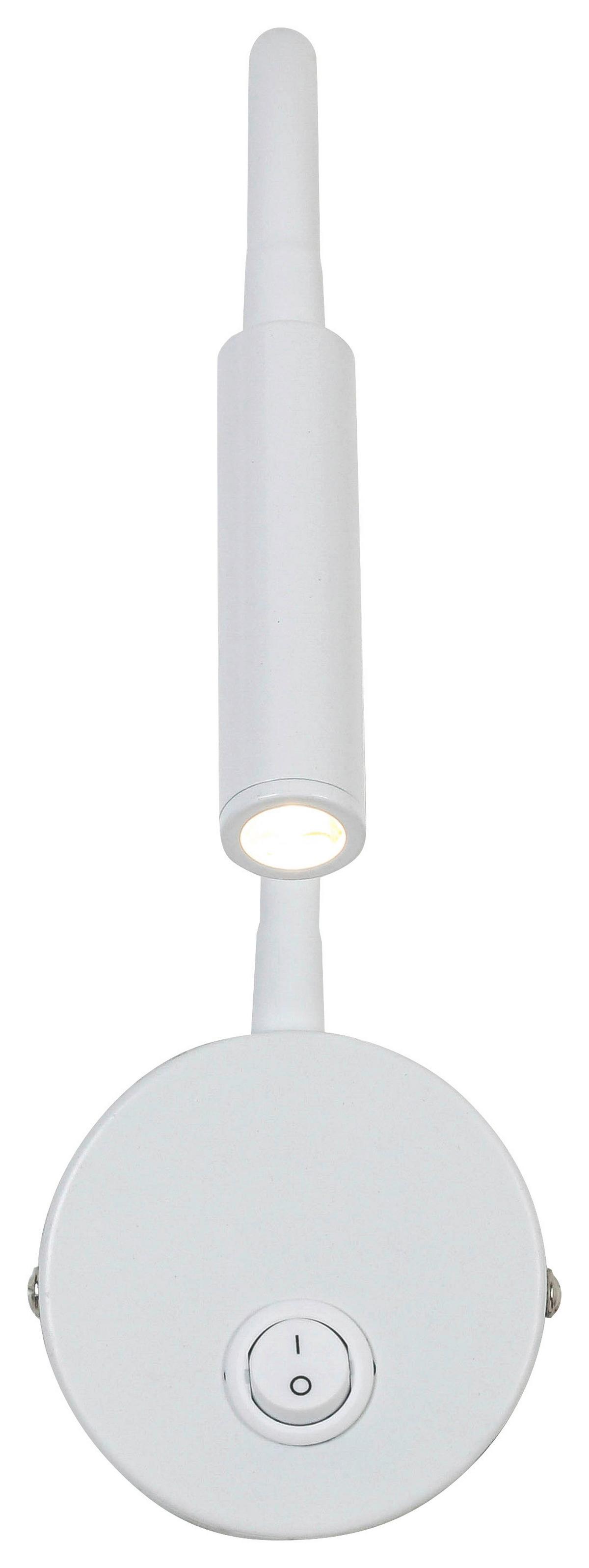 NÁSTENNÉ LED SVIETIDLO HUOIM - biela, Konventionell, kov/plast (3/8/46cm) - Mömax