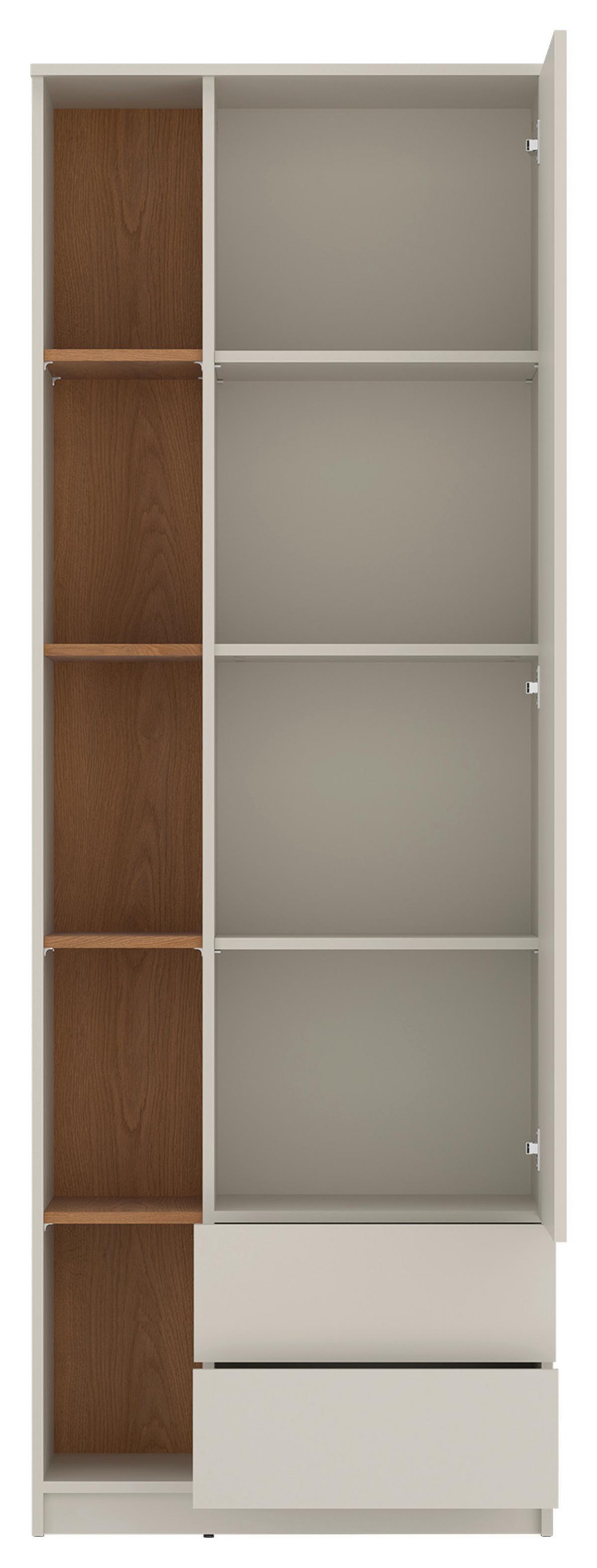 skriňa s otočnými dverami FANO dekor kašmír/dub - kašmírová/farba duba, Modern, kompozitné drevo (72,8/205/40cm) - Modern Living