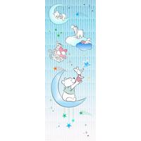 Fototapete Winnie The Pooh Piglet & Stars - Blau/Weiß, Trend, Textil (100/280cm)