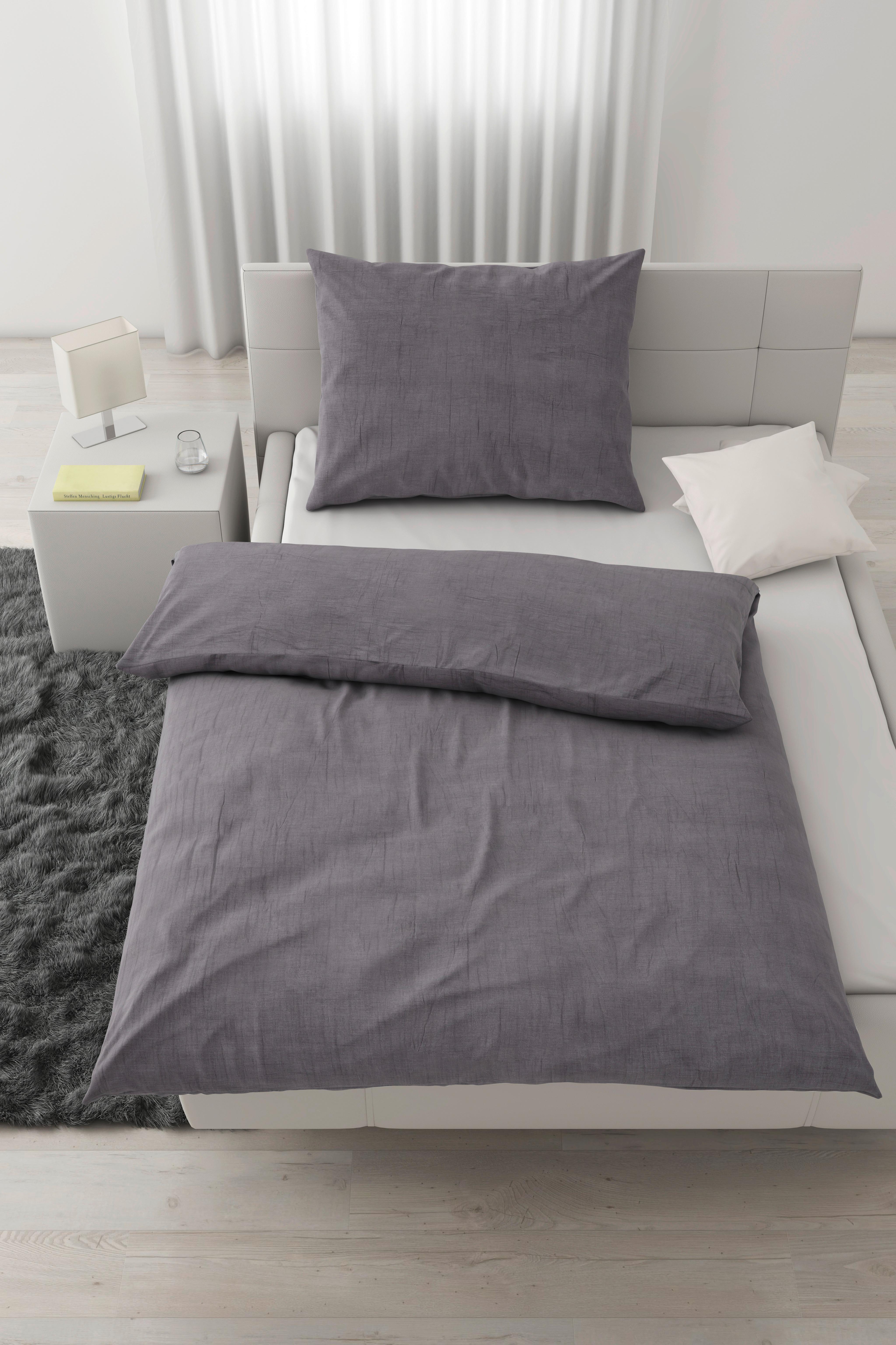 Posteľná bielizeň Melania, 70/90 140/200cm, sivá - sivá, Lifestyle, textil (140/200cm) - Modern Living