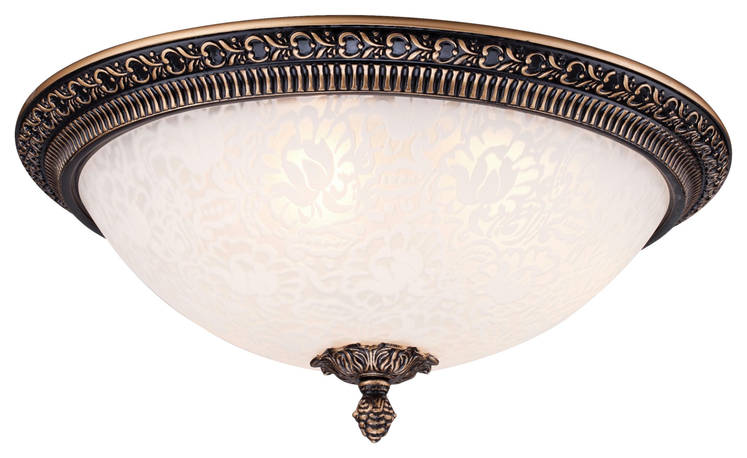 Deckenleuchte Pascal - Weiß/Bronzefarben, Basics, Glas/Metall (37/19/37cm) - MAYTONI