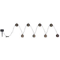 Solarleuchte Lichterkette - Schwarz/Weiß, Basics, Kunststoff (410/7/7cm) - Globo