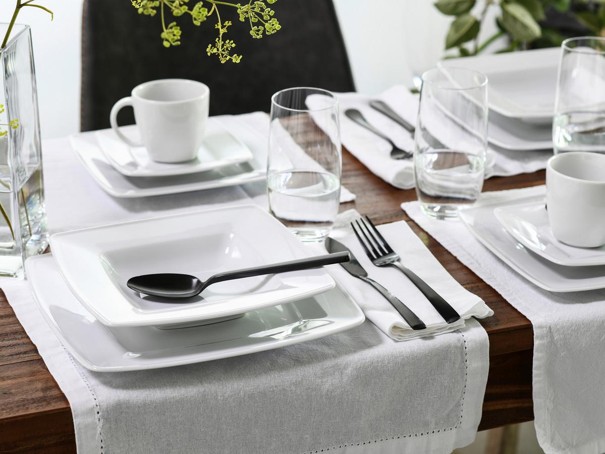 Kombiservice Victoria Porzellan 6 Personen - Weiß, Basics, Keramik - Creatable