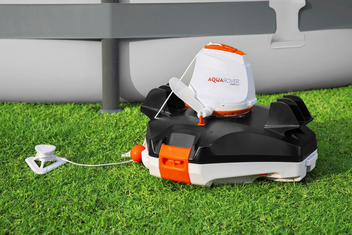 Poolroboter Aquapower, Akku Laufzeit 90 Minuten - Schwarz/Orange, MODERN, Kunststoff (40,5/39,3/28,5cm) - Bestway