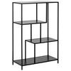 Regal Seaford B 77cm, Schwarz - Eschefarben/Schwarz, Trend, Holzwerkstoff/Metall (77/114/35cm) - MID.YOU
