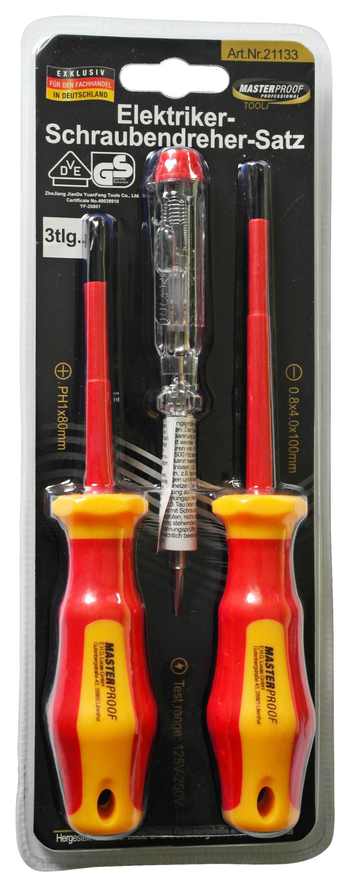 Schraubendreher-Set Thomas 3--Teilig. Aus Crv-Stahl - KONVENTIONELL, Metall