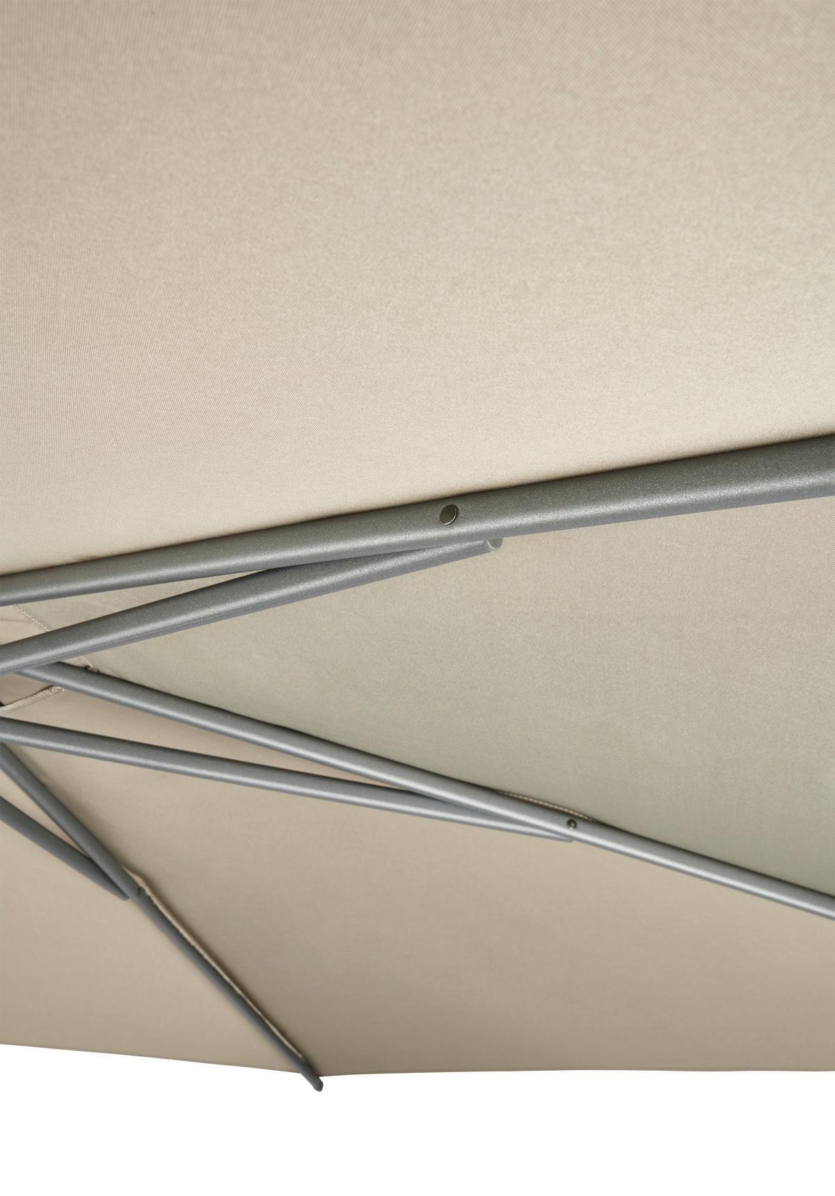 Sonnenschirm Sun BxHxT: 270x270x220 cm Taupe - Taupe/Anthrazit, MODERN, Textil/Metall (270/270/220cm) - Beldano