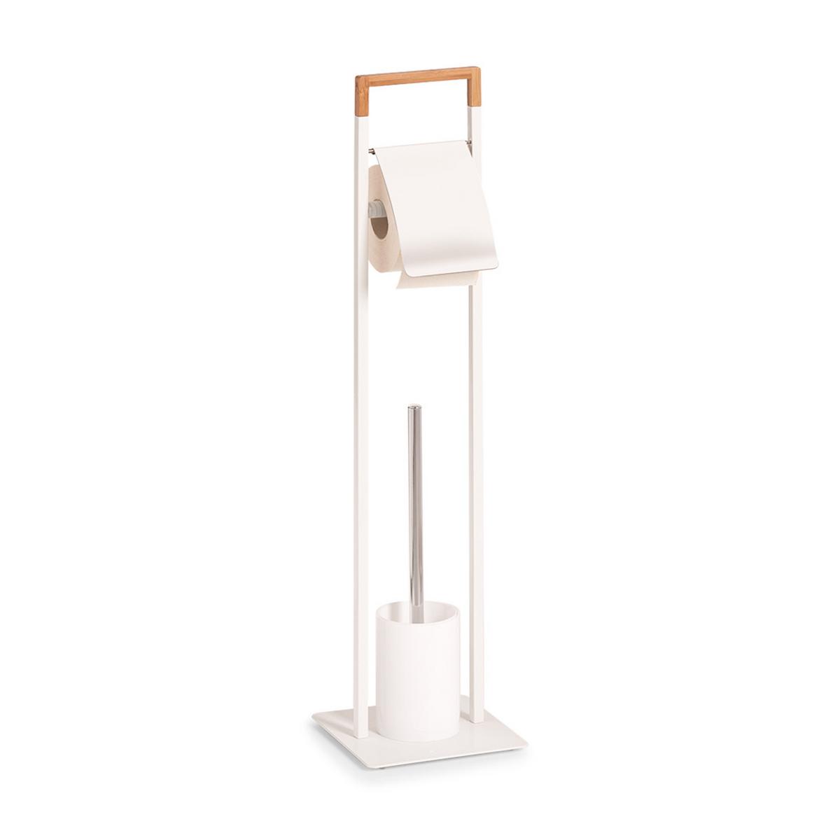 Wc-bürstenkombination Weiß B: 19 Cm - Weiß, Basics, Holz/Kunststoff (19/19/75cm) - Zeller Present