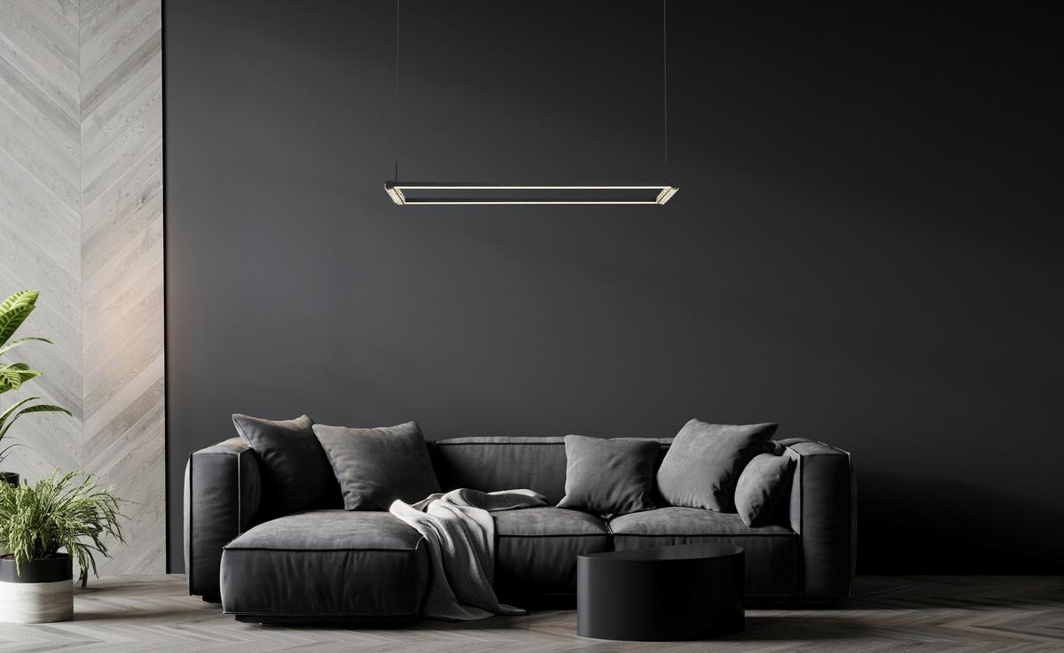 Led-hängeleuchte 67164h - Klar/Schwarz, Design, Kunststoff/Metall (102,5/20,6/150cm) - Globo