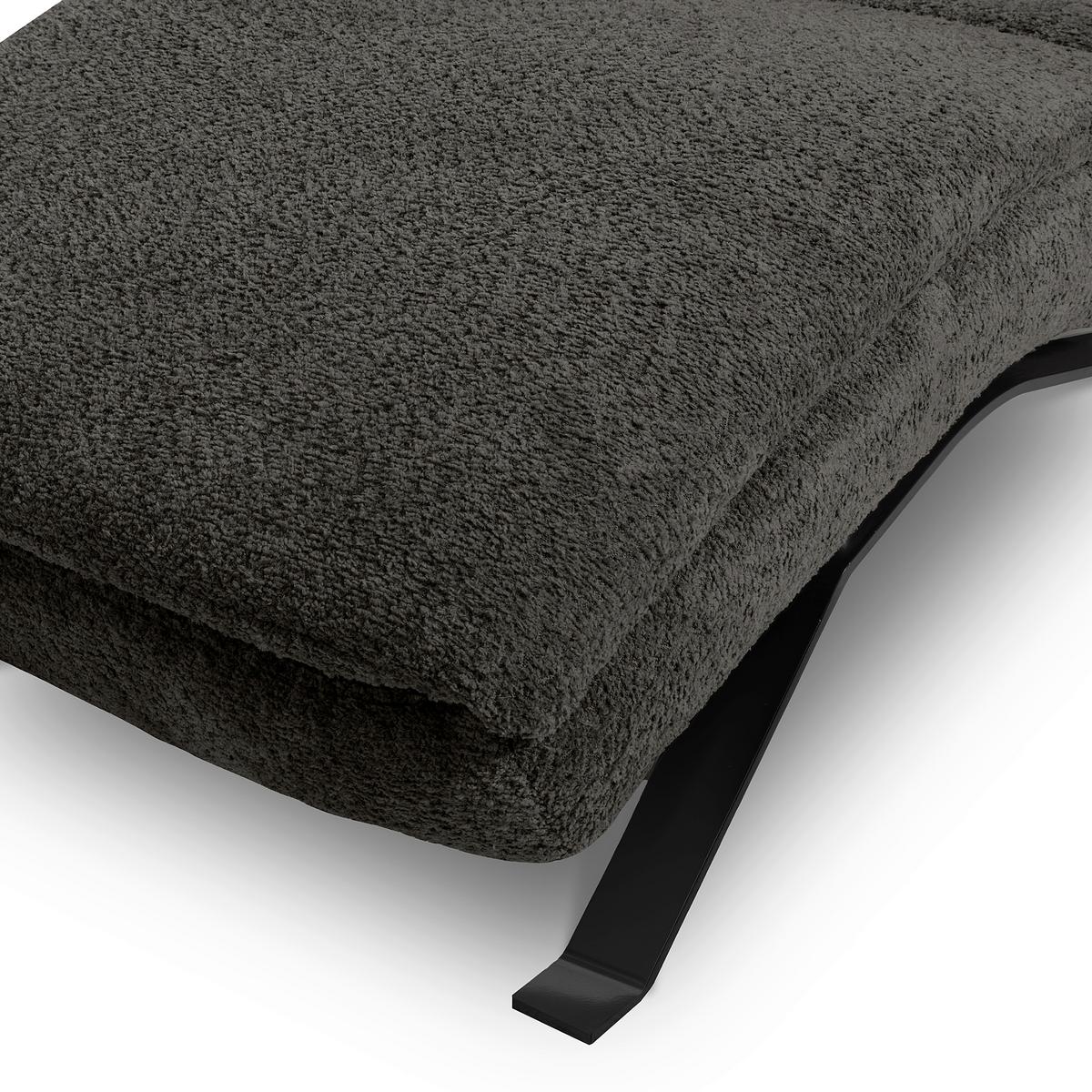 Relaxliege Black Anthrazit, B: 65cm - Anthrazit/Schwarz, Design, Leder (65/95/171cm) - Celina Home