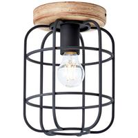 Deckenleuchte 97173/66 Gwen - Schwarz, Basics, Holz/Metall (20/26,8cm) - Brilliant
