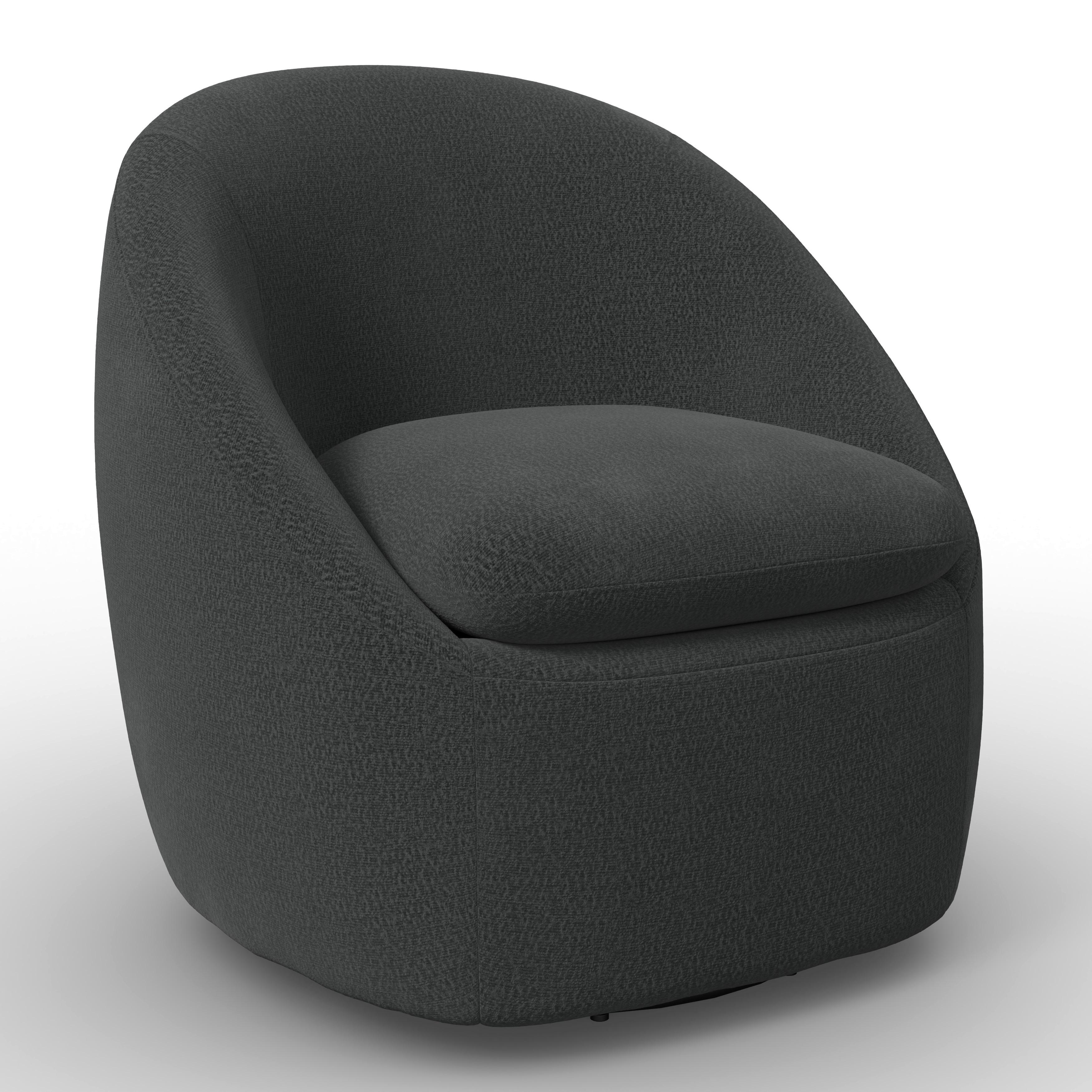 Relaxačné kreslo DORA, čierna ženilka - čierna, Modern, kov/drevo (77/74/73cm) - Bessagi Home