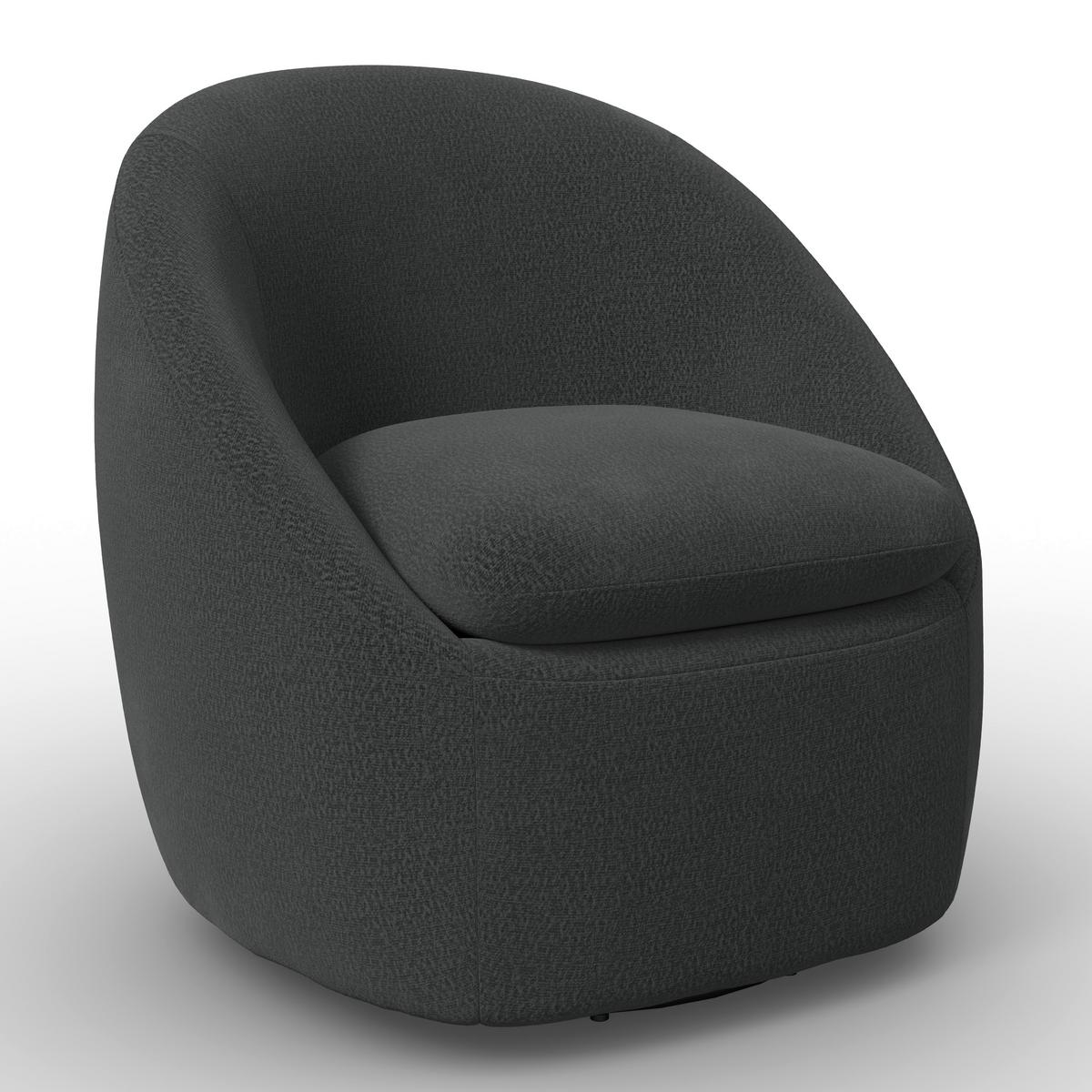 Relaxačné kreslo DORA, čierna ženilka - čierna, Modern, kov/drevo (77/74/73cm) - Bessagi Home