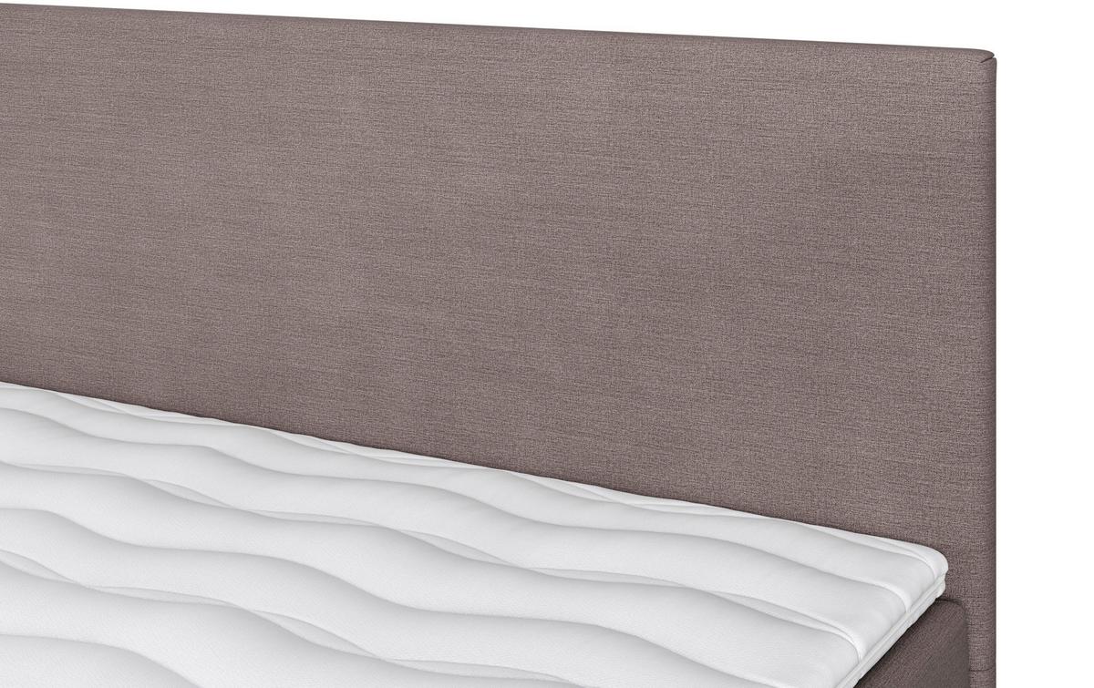 Boxbett mit Topper Andorra 140x200 cm Taupe - Taupe/Schwarz, MODERN, Holz/Holzwerkstoff (140/200cm) - MID.YOU