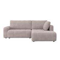 Sedací souprava GIA, pravá, světle šedá - černá/světle šedá, Moderní, dřevo/textil (261/94/197cm) - Bessagi Home