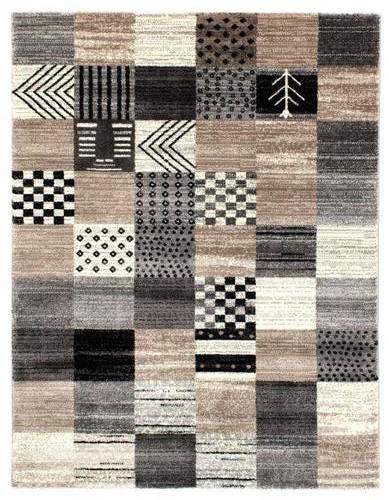 Webteppich Butterfly Sempor Grau/Beige 65x130 cm - Beige/Grau, Design, Textil (65/130cm) - Novel