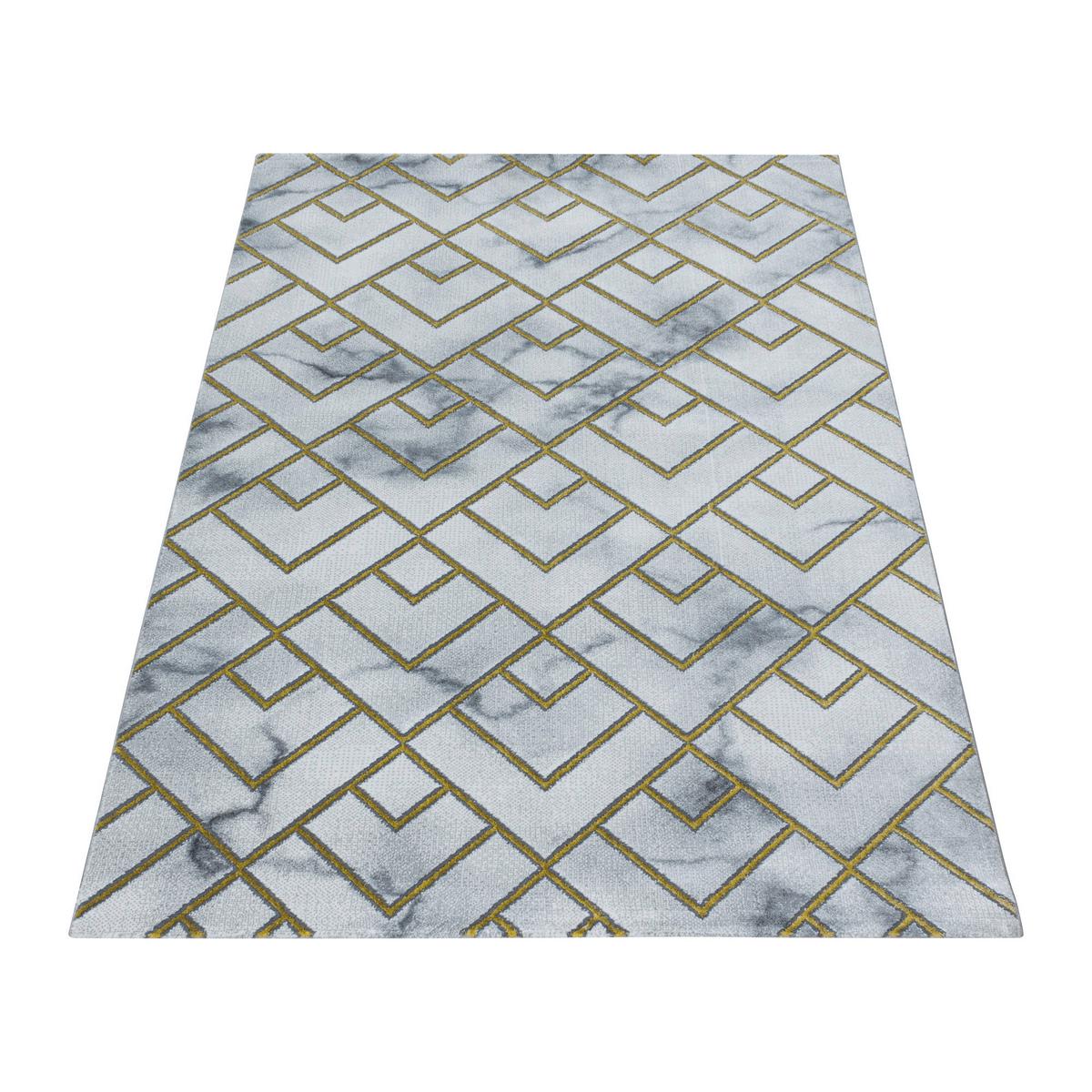 Tkaný koberec 140x200cm, zlatá - zlatá, Design, textil (140/200cm)