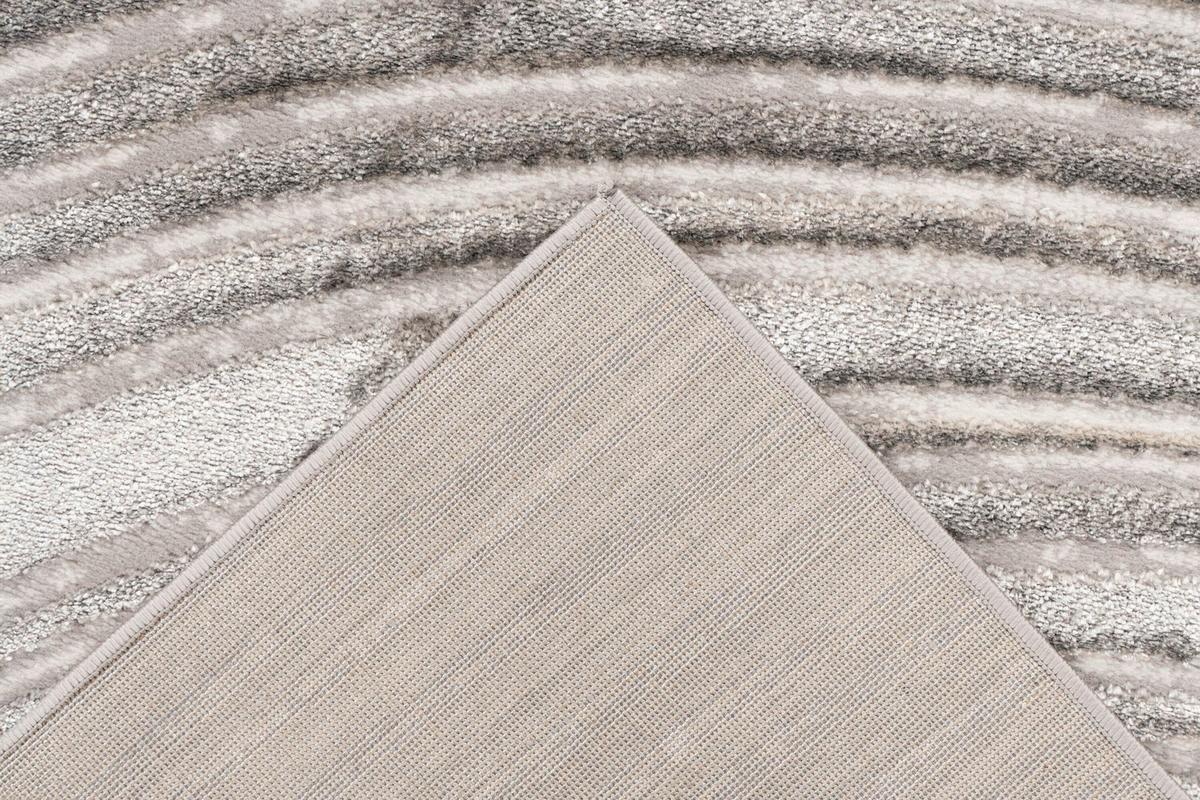 Flachwebteppich Silber/Beige Chalk 120 cm - Beige/Silberfarben, Basics, Textil (120ml) - Kayoom