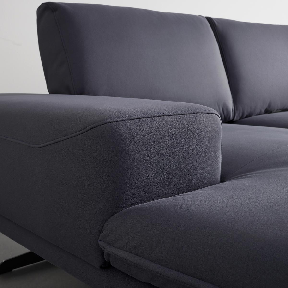 Sedací souprava LARISSA modrá - šedá/černá, Moderní, kov/textil (290/82/160cm) - Bessagi Home