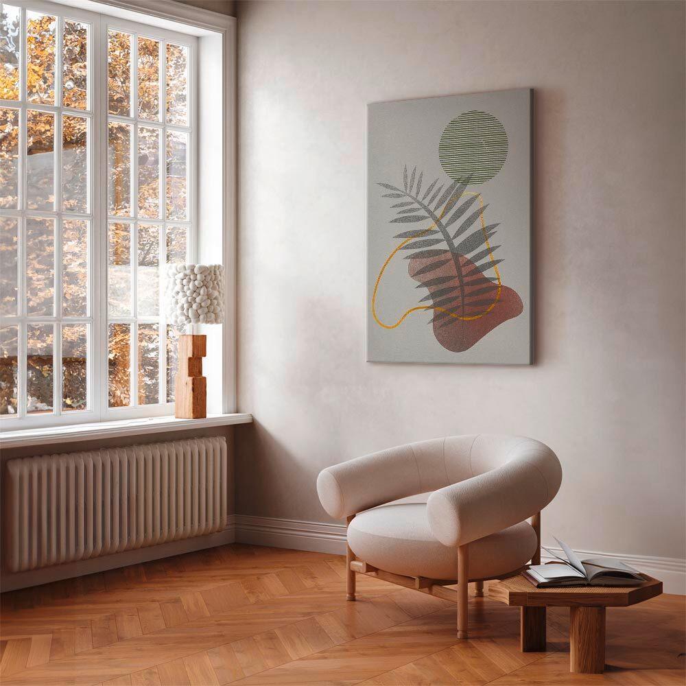 Leinwandbild Grau Beige B: 40 cm - Beige/Grau, Basics, Holzwerkstoff/Textil (40/60/1.2cm) - artgeist