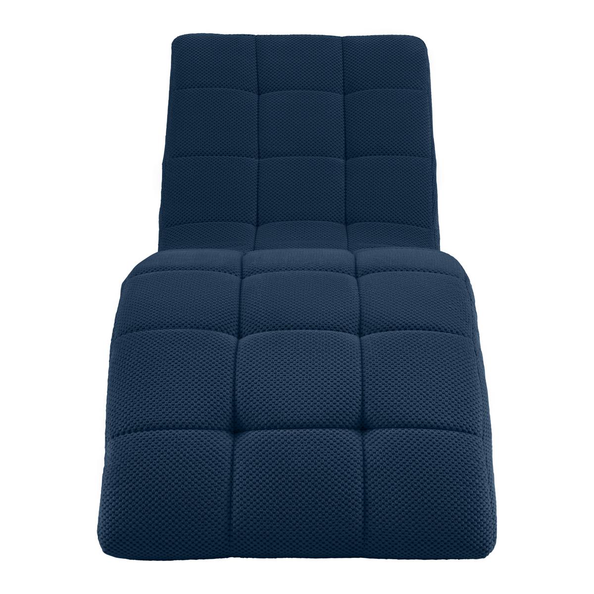 Relaxačné ležadlo LAVANDA, tmavomodrá, max. 120 kg - čierna/tmavomodrá, Modern, textil/plast (68/80/167cm) - Mömax