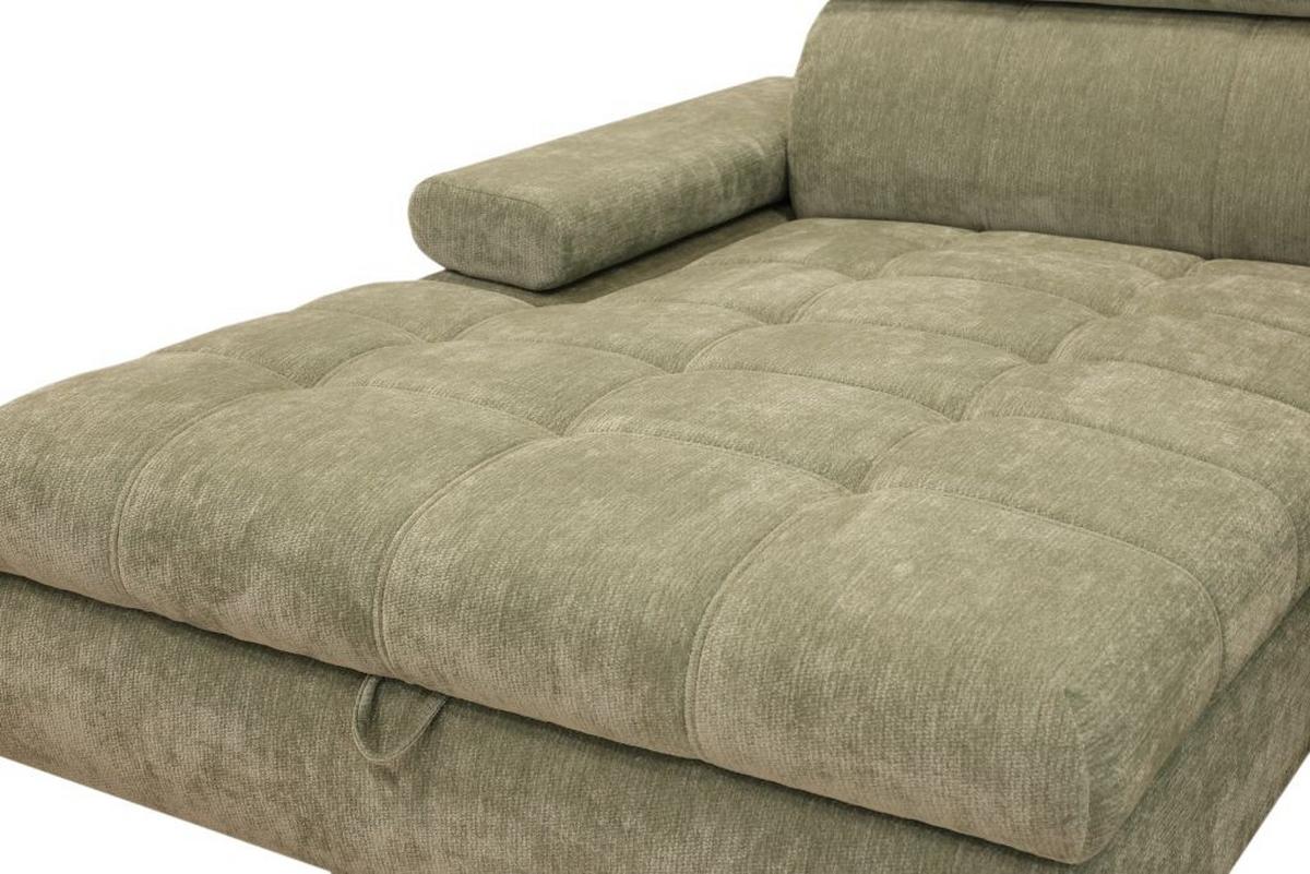 Rohová sedačka VEGAS, levá, šalvějově zelená žinylka - černá/šalvějově zelená, Design, dřevo/textil (173/294cm)