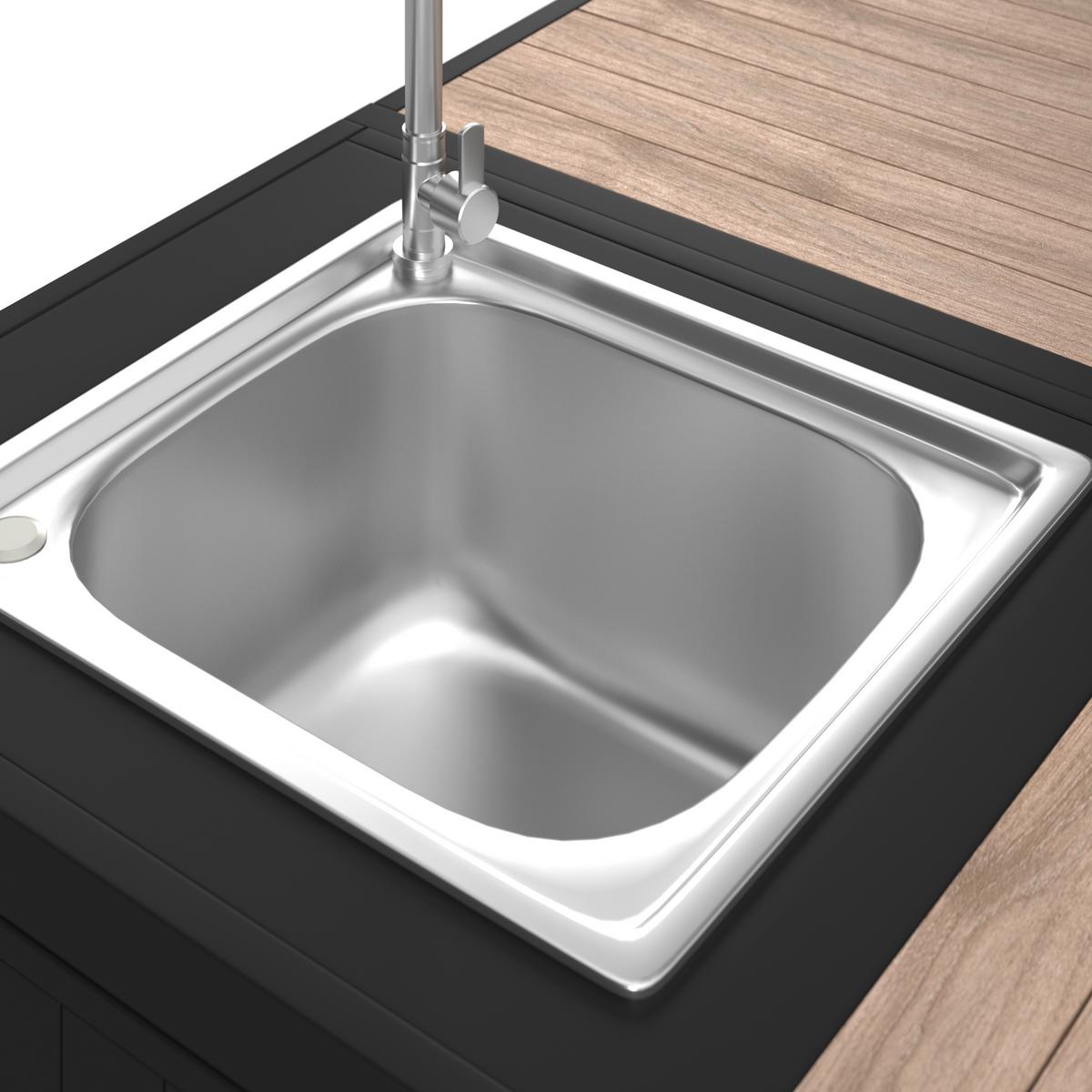 VENKOVNÍ KUCHYNĚ DELIA - černá/přírodní barvy, Moderní, kov/plast - Bessagi Garden