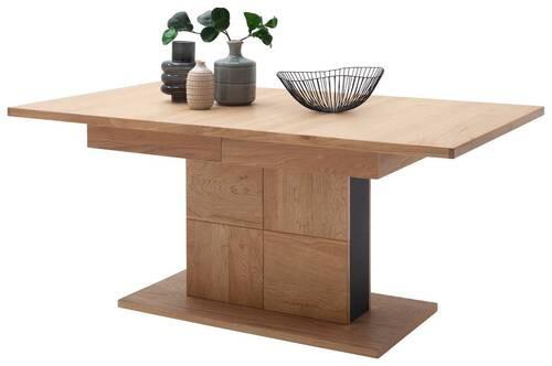 Esstisch ausziehbar Valencia 180-280x100 cm - Eiche Bianco/Anthrazit, Design, Holz/Holzwerkstoff (180-280/100/78cm) - MID.YOU