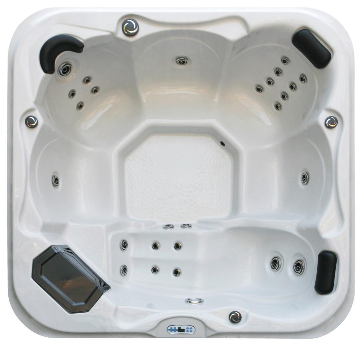 Whirlpool Kunststoff XXL1958 210x210x80 cm - Schwarz/Weiß, Basics, Kunststoff (210/80/210cm)