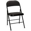 Klappstuhl Tudela Pu Schwraz Lederlook - Schwarz, Basics, Textil/Metall (44/80/49cm) - MID.YOU