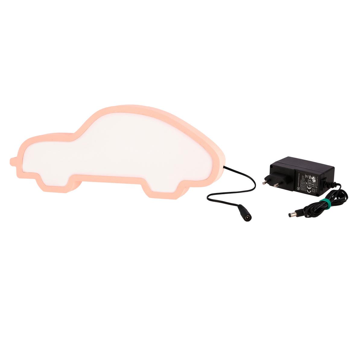 Kindertischleuchte 41-11688 Car - Pink, Basics, Holzwerkstoff/Kunststoff (35/3.5/14cm)