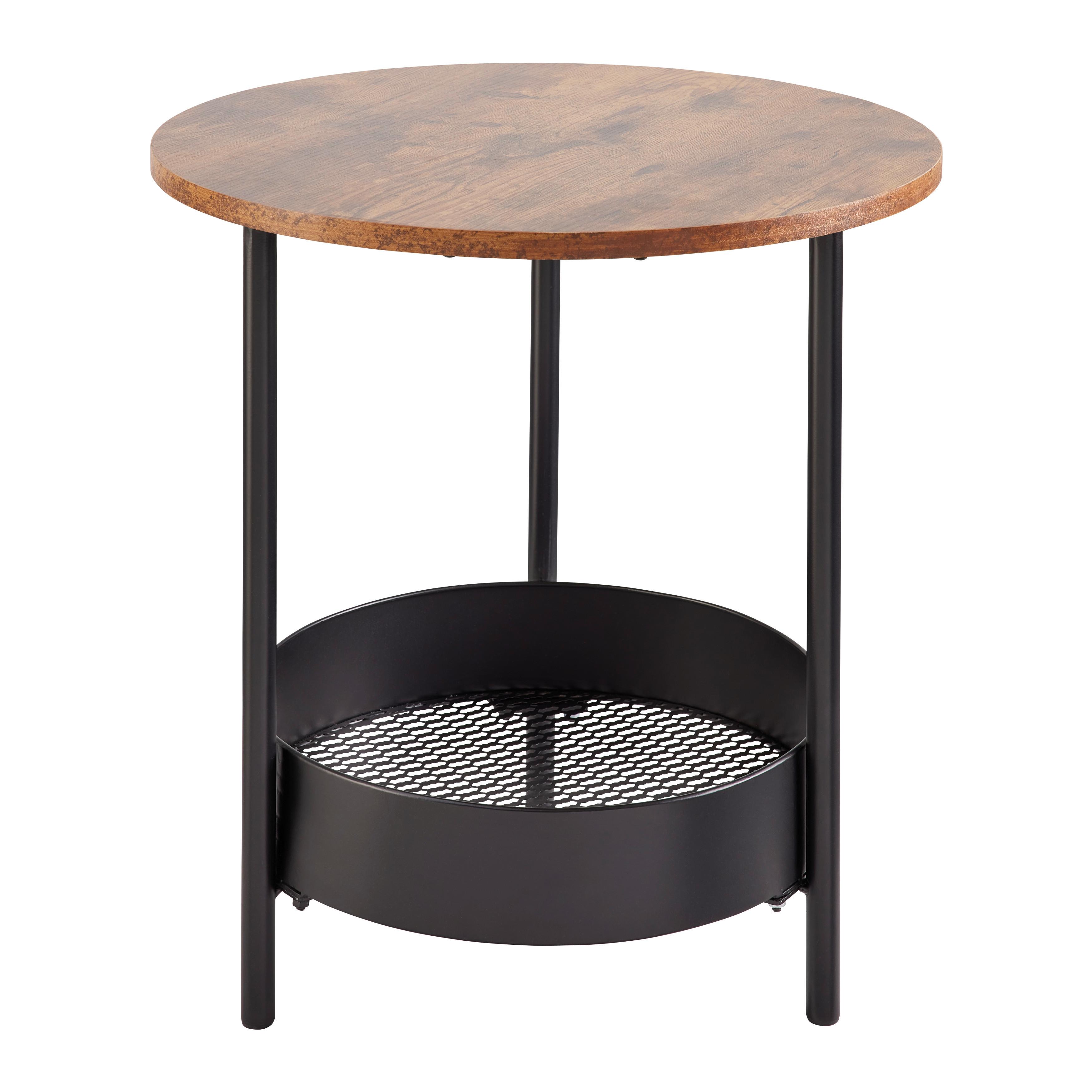 Konferenčný Stolík Ketty Prírodný Tmavý - čierna/farby vlašského orecha, Moderný, kov (48/48/50cm) - Bessagi Home