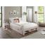 Bettregal Julia 140 cm Buche Massiv White Wash - Weiß, KONVENTIONELL, Holz (120/21/10cm)