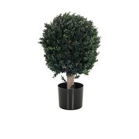 Kunstpflanze Buxus - Schwarz/Braun, Basics, Kunststoff (40/65/40cm) - MID.YOU