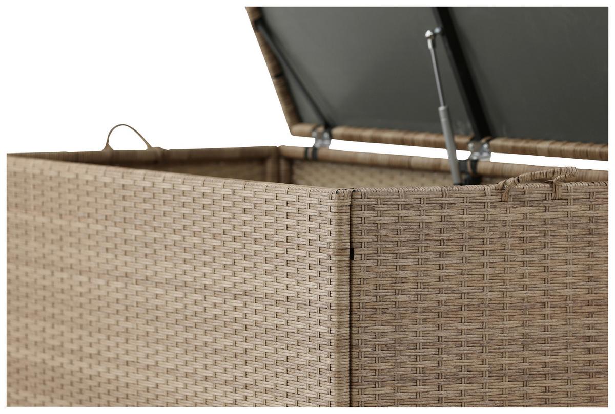 Kissenbox London - Hellbraun, KONVENTIONELL, Kunststoff (130/60/60cm) - Gardenson