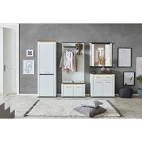 Garderoben-set Alassio Weiß /matera 5--Teilig. Mit Led-Leisten - MODERN, Holzwerkstoff (235/200/37,6cm) - Luca Bessoni