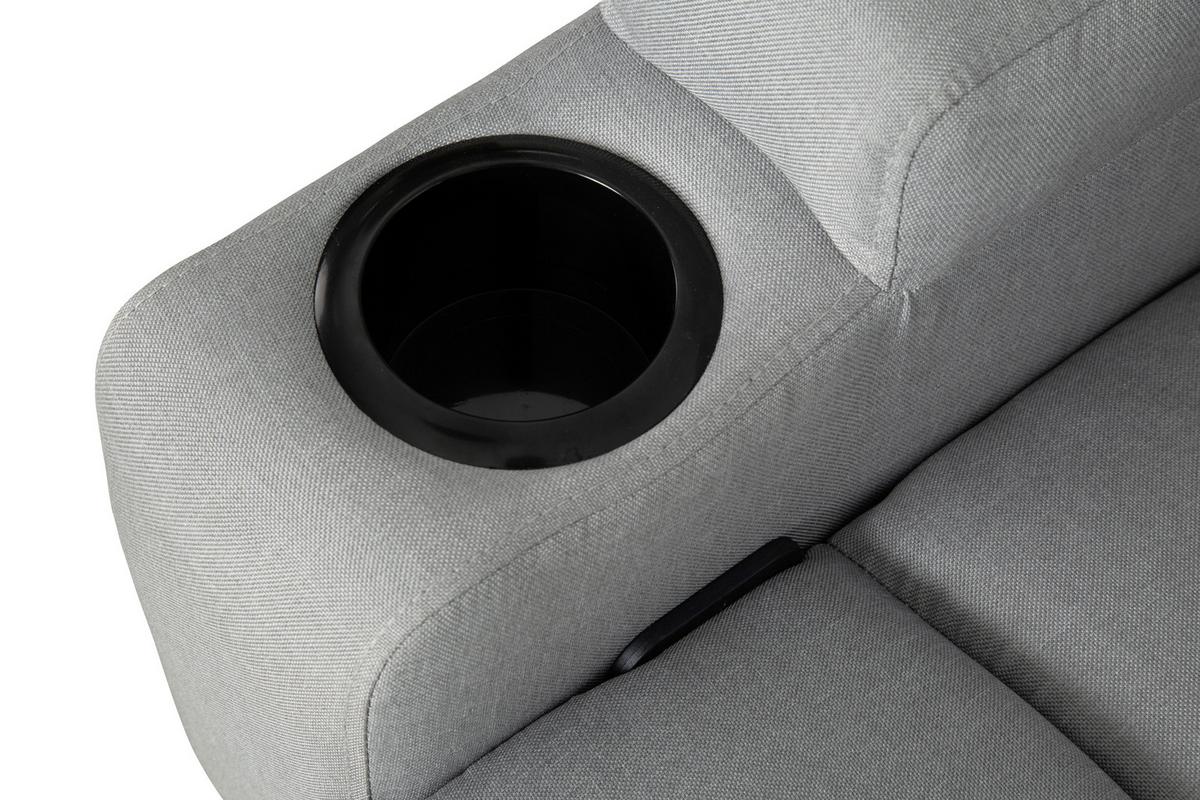 Massagesessel Bob - Schwarz/Grau, MODERN, Textil (86/110/96cm) - P & B