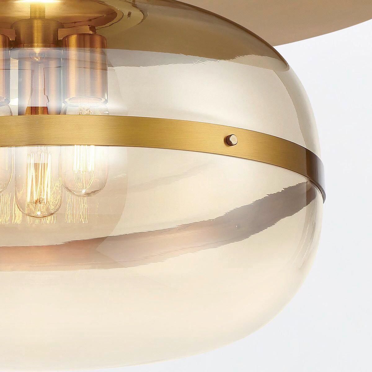 Mennyezeti Lámpa Qn-Nottingham-F-L-Ab - sárgarézszínű, Konventionell, üveg/fém (50/33,5cm) - Elstead Lighting