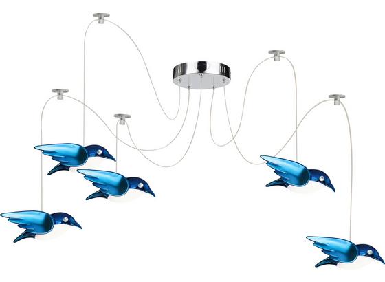 LED-Deckenleuchte Vogel Blau - Blau, MODERN, Kunststoff/Metall (20cm) LED-Deckenleuchte Vogel Blau - Blau, MODERN, Kunststoff/Metall (20cm)
